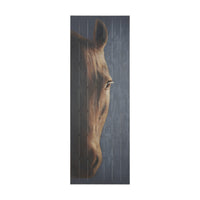 Hennessy 24x68 Brown Horse Painting