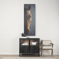 Hennessy 24x68 Brown Horse Painting