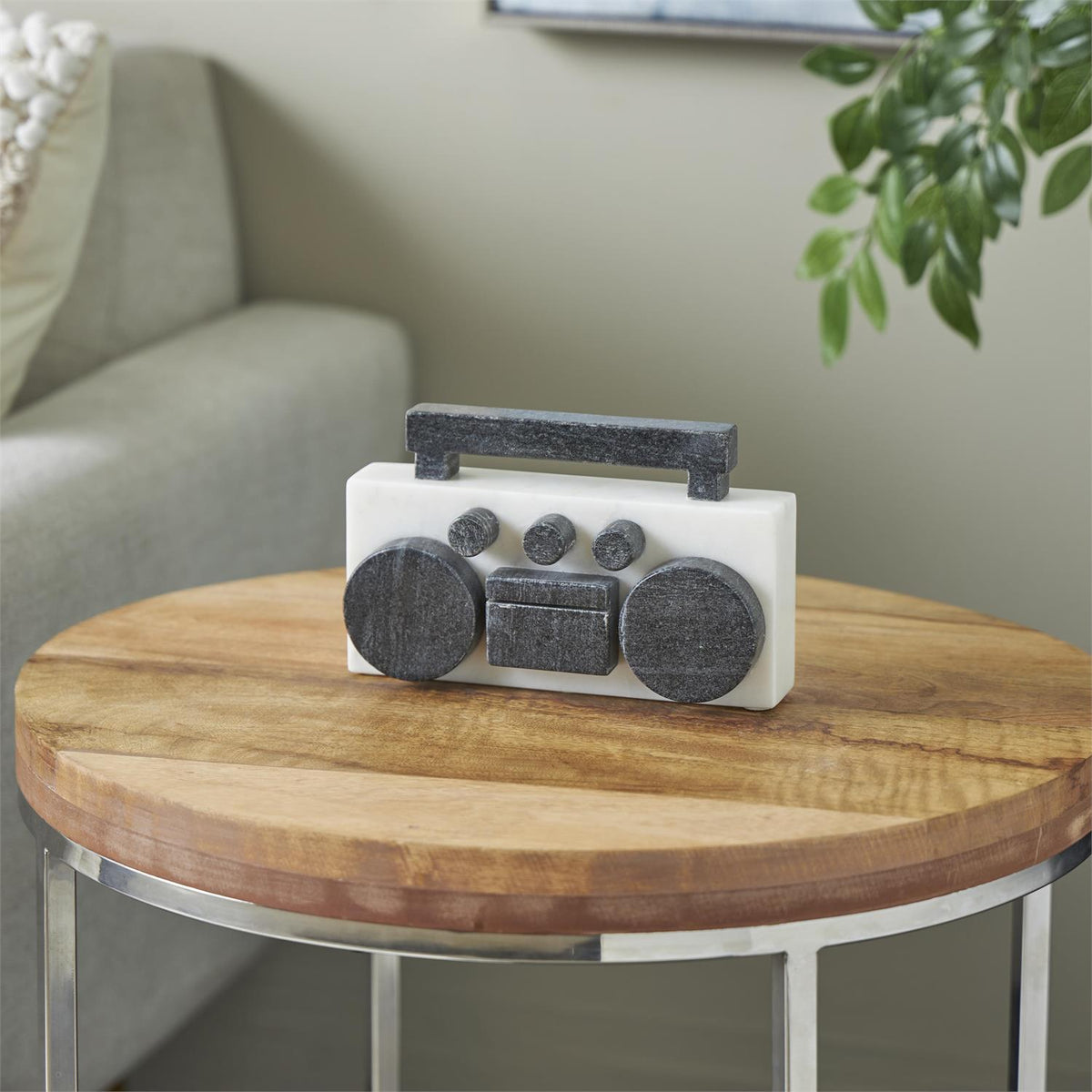 White Marble Radio Decorative Sculpture