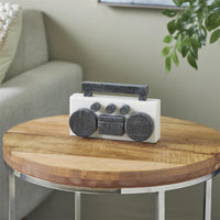 White Marble Radio Decorative Sculpture