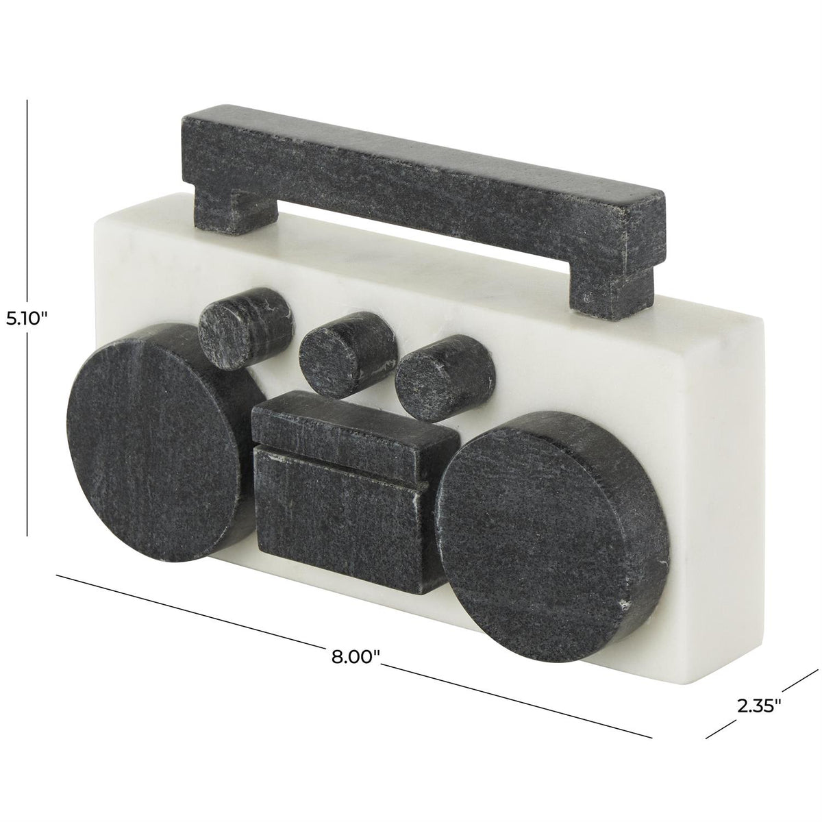 White Marble Radio Decorative Sculpture