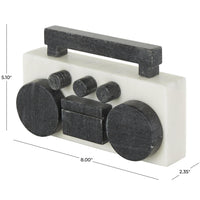 White Marble Radio Decorative Sculpture