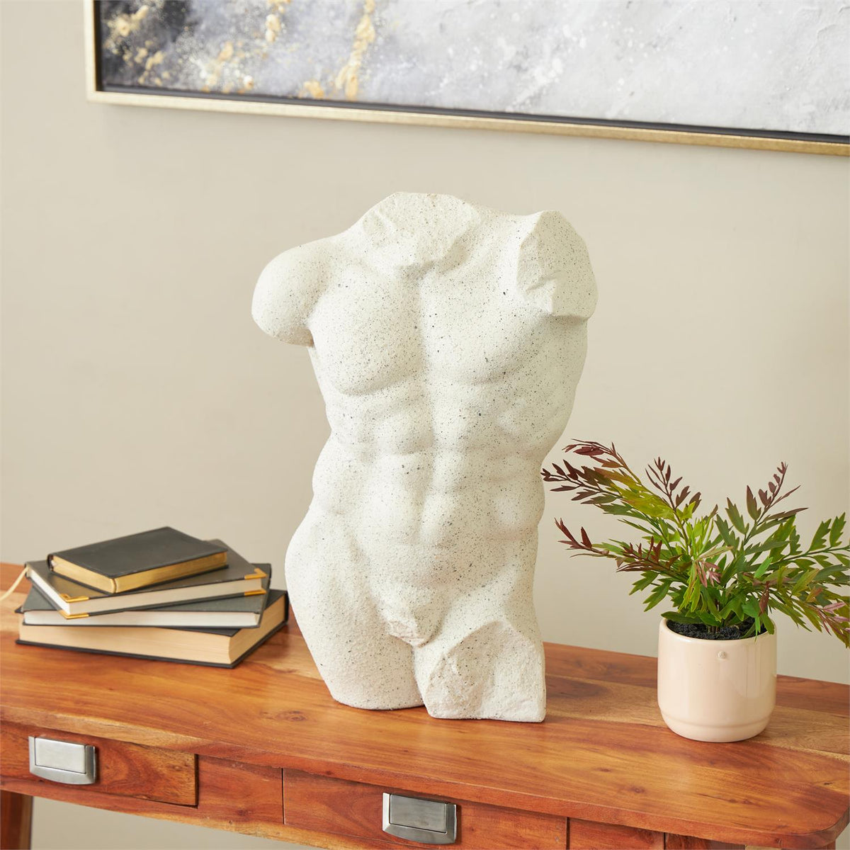 Textured Bust Decorative Sculpture