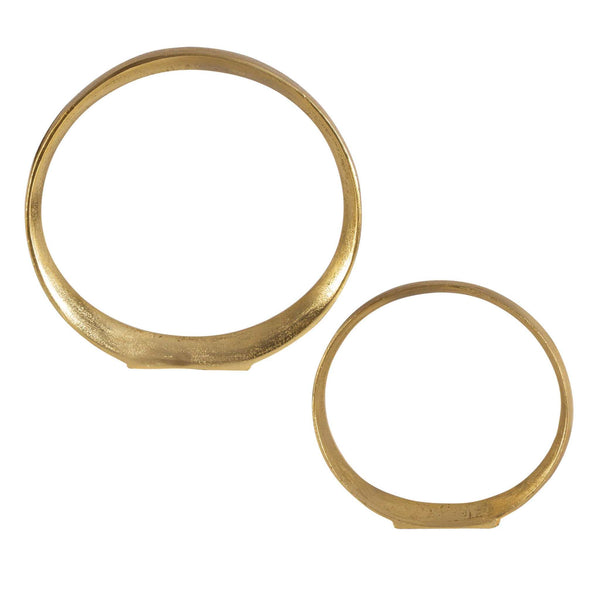 Jimena Ring Sculptures - Modern Aluminum Home Decor