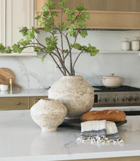 Ritu Small Beige Paper Mache Pot Vase