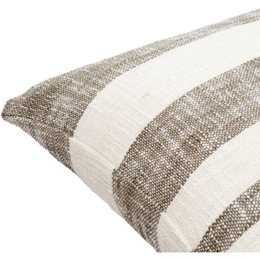 decorative grey and white pillow