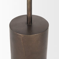 Petria Antiqued Gold Textured Metal Taper Candle Holders