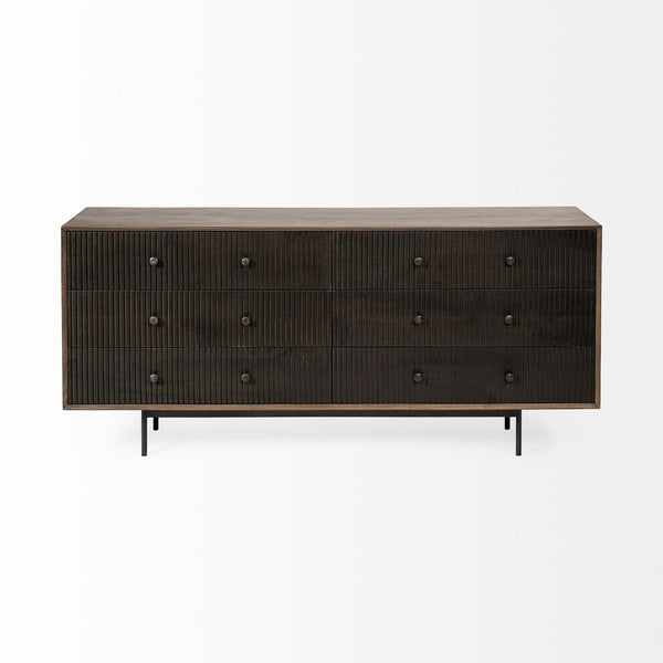 Grace Two Tone 6 Drawer Sideboard