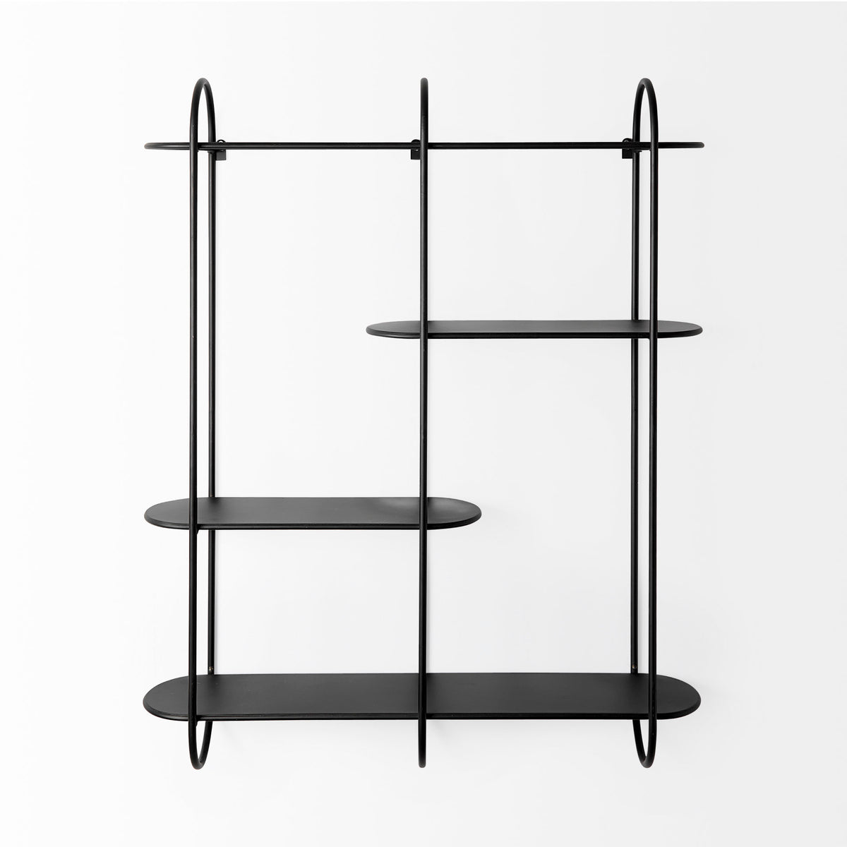 Decimus Black Metal Wall Mounted Shelf