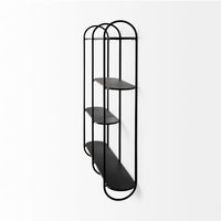 Decimus Black Metal Wall Mounted Shelf