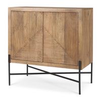 Cairo 2 Door Wood and Metal Cabinet