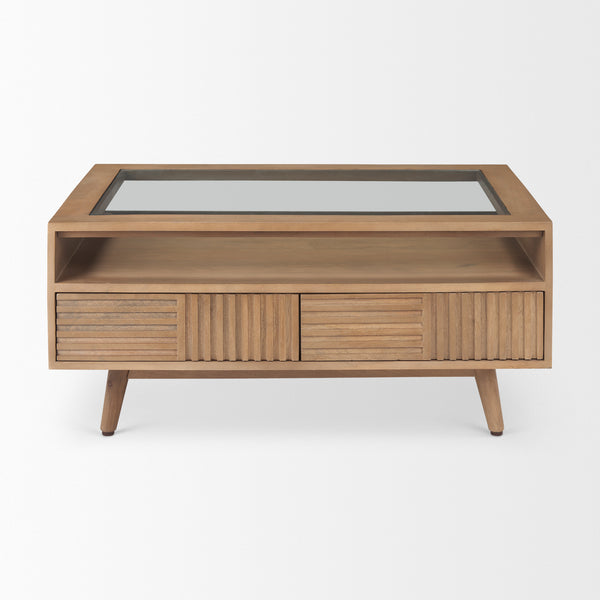 Sable Light Brown Wood Coffee Table