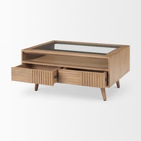 Sable Light Brown Wood Coffee Table