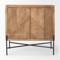 Cairo 2 Door Wood and Metal Cabinet