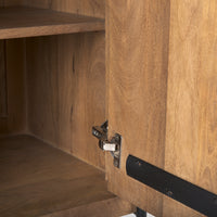 Cairo 2 Door Wood and Metal Cabinet