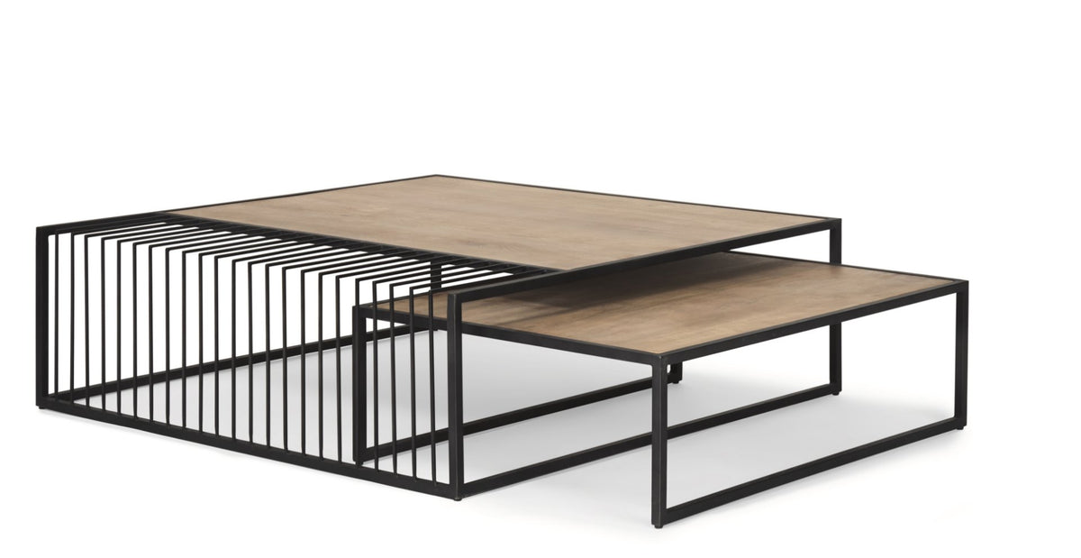 Miles Metal w/ Wood Nesting Coffee Table