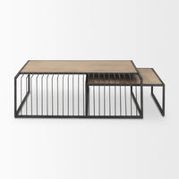 Miles Metal w/ Wood Nesting Coffee Table