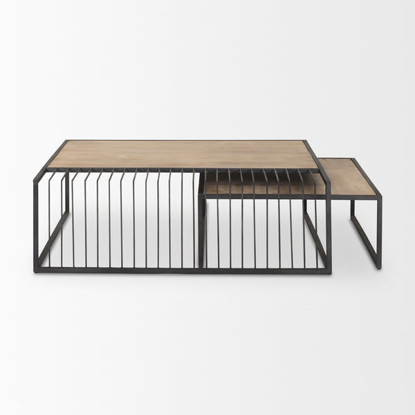 Miles Metal w/ Wood Nesting Coffee Table