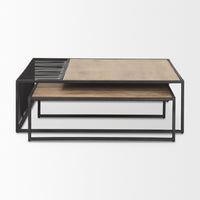 Miles Metal w/ Wood Nesting Coffee Table