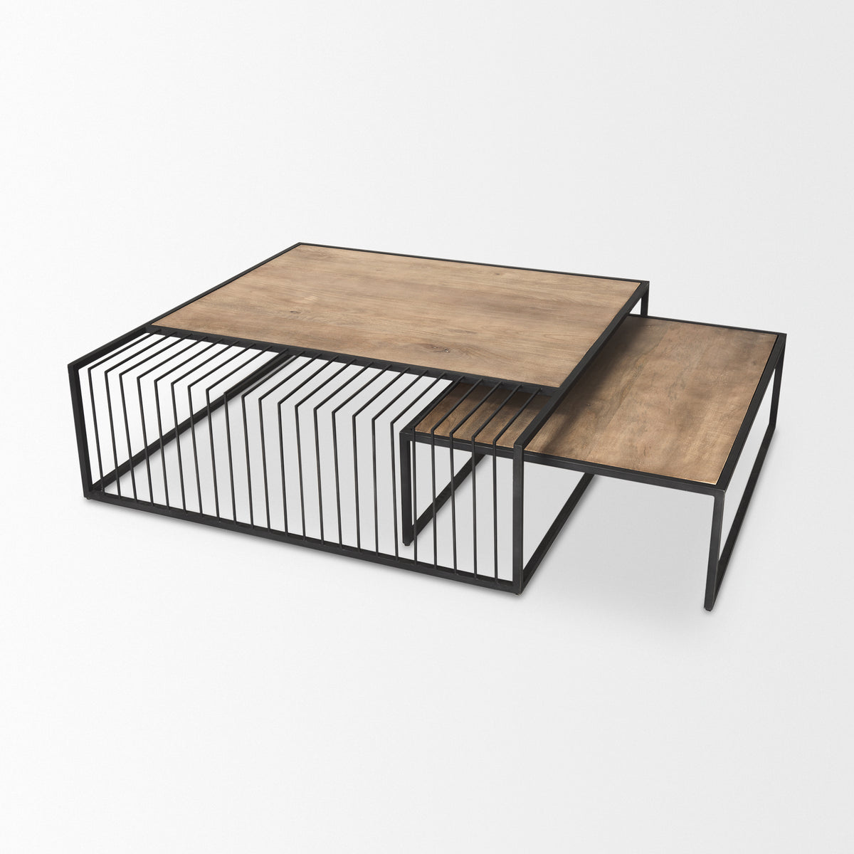 Miles Metal w/ Wood Nesting Coffee Table