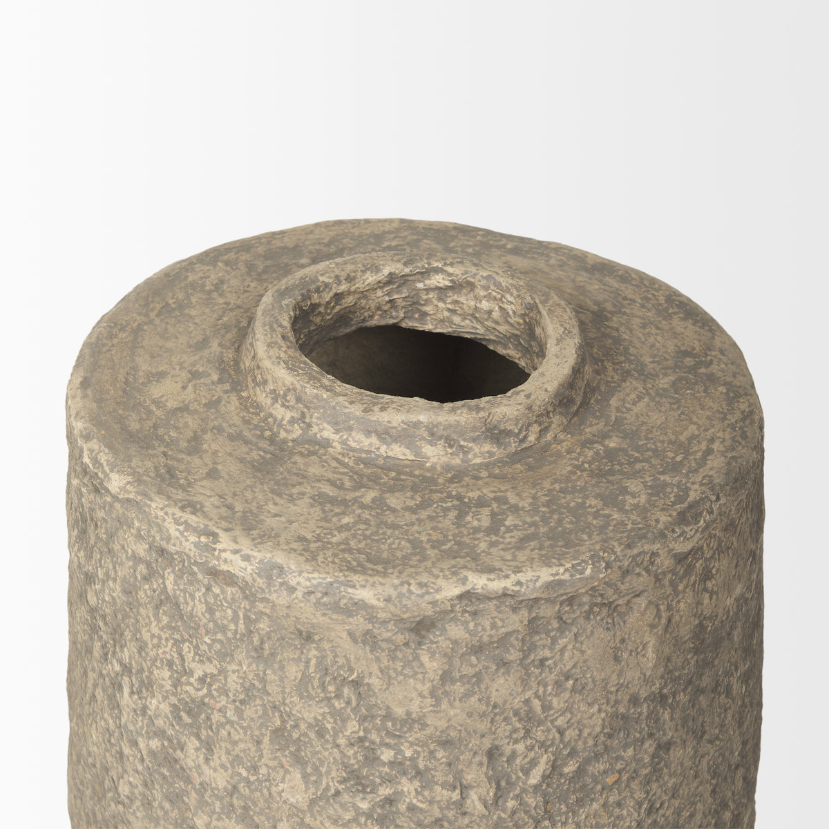 Rama Small Gray Paper Mache Floor Vase