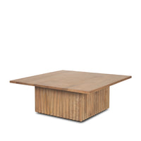 June Light Brown Fluted Coffee Table
