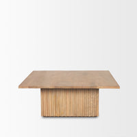 June Light Brown Fluted Coffee Table