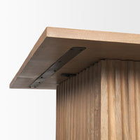 June Light Brown Fluted Coffee Table