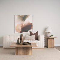June Light Brown Fluted Coffee Table