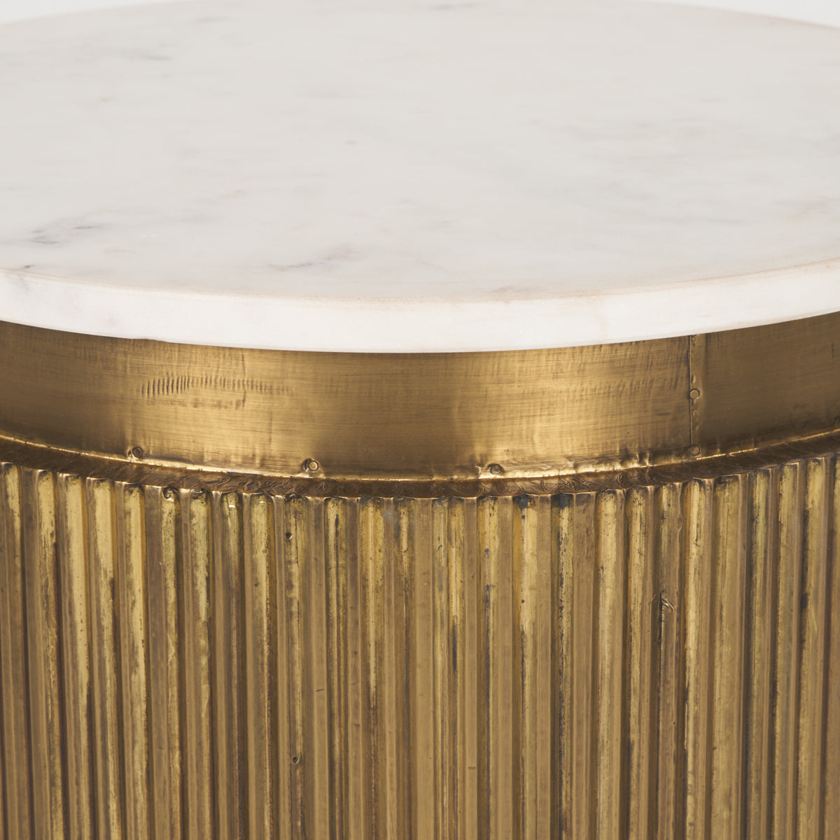 Satima Round Fluted Accent Table