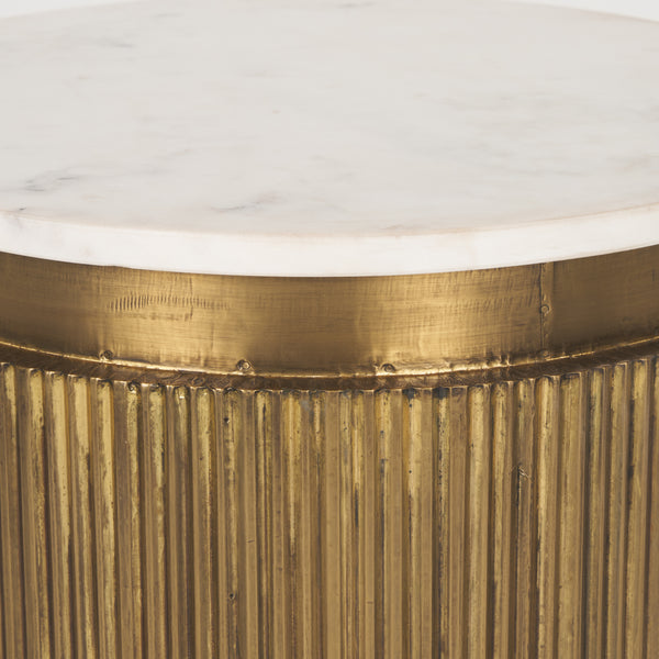 Satima Round Fluted Accent Table