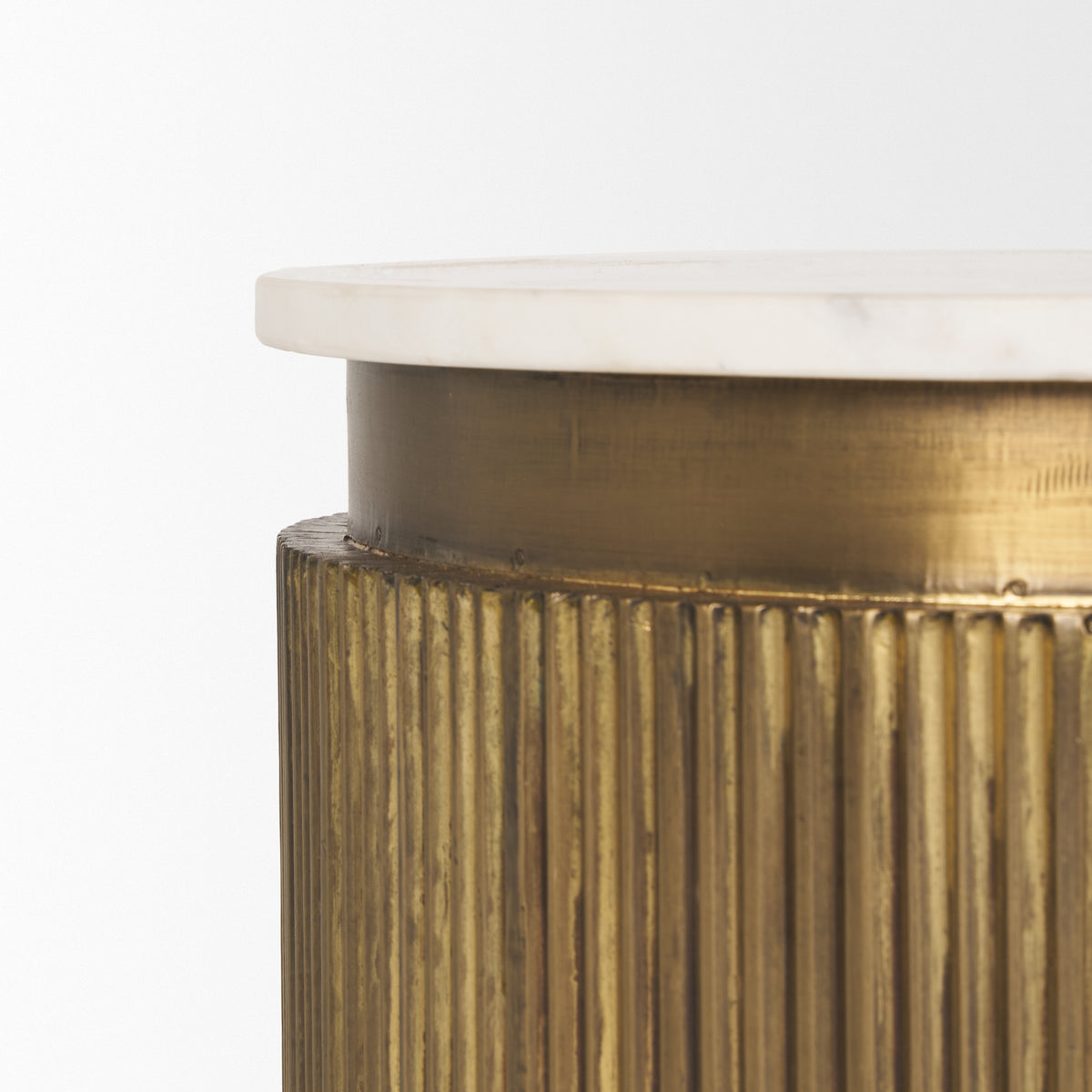 Satima Round Fluted Accent Table