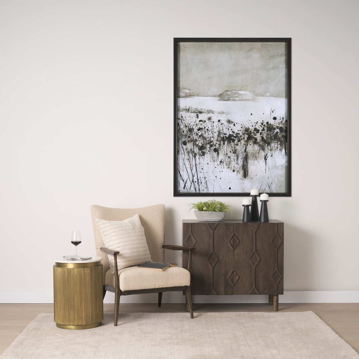 Satima Round Fluted Accent Table