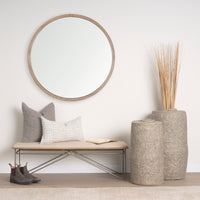 Rama Small Gray Paper Mache Floor Vase