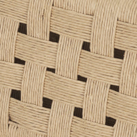 Brinley Woven Paper Rope w/ Brown Wood Frame Counter Stool