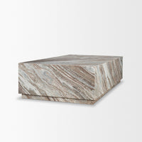 Matteo Solid Pink Marble Rectangular Coffee Table