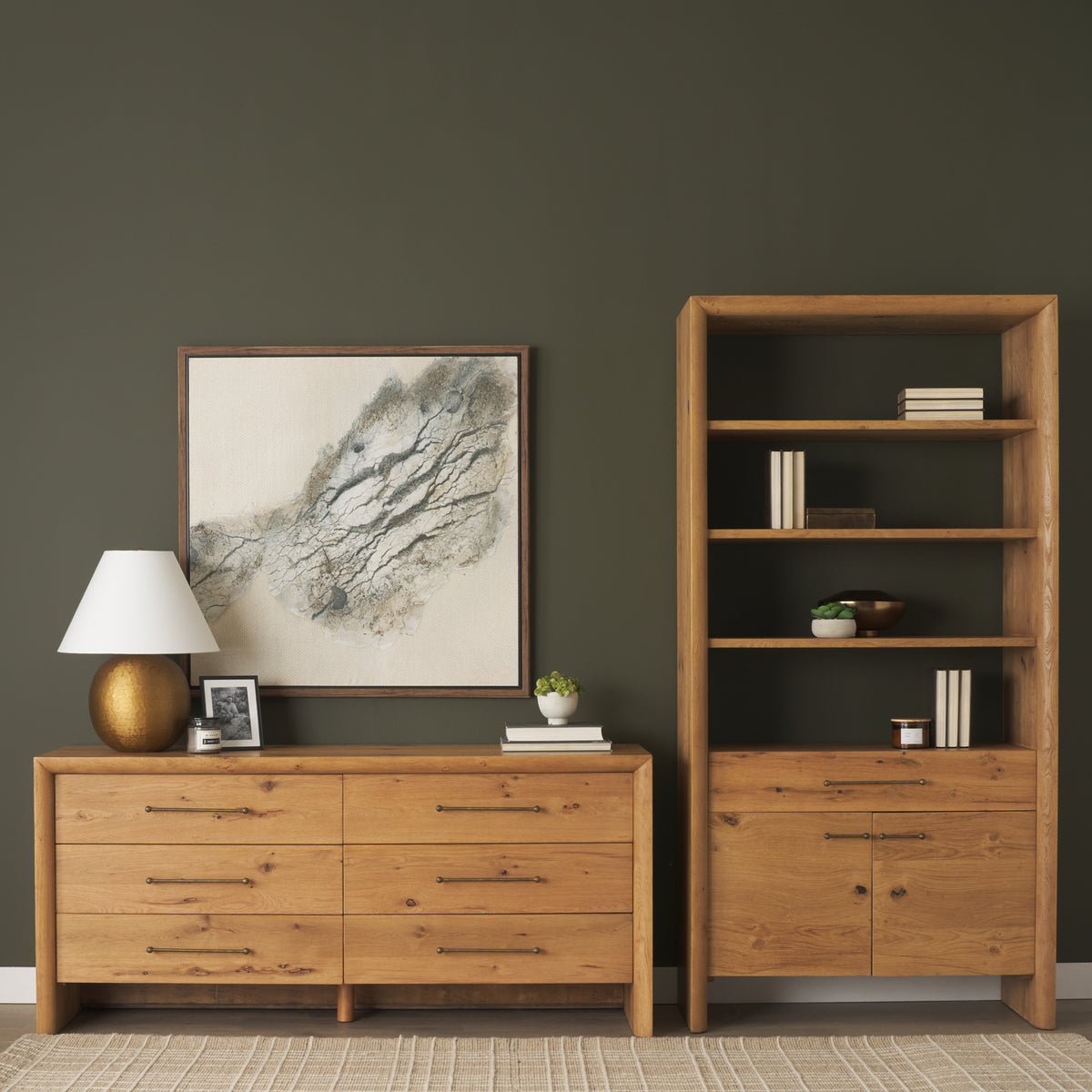 Warm Oak Belford Bookcase