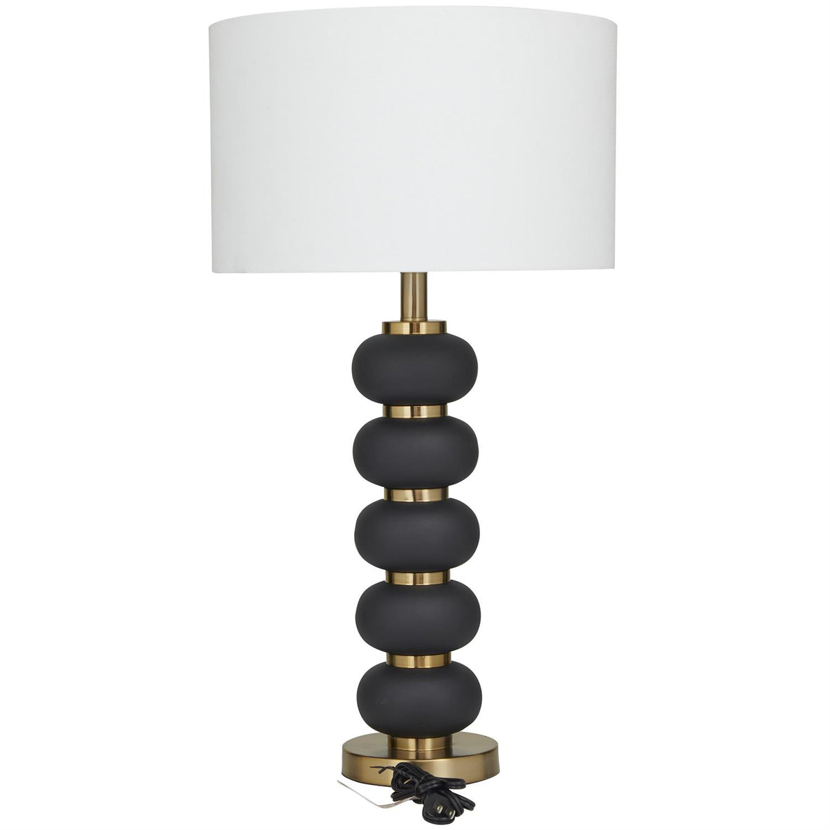Black Metal Orbs Style Table Lamp