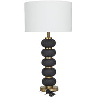 Black Metal Orbs Style Table Lamp