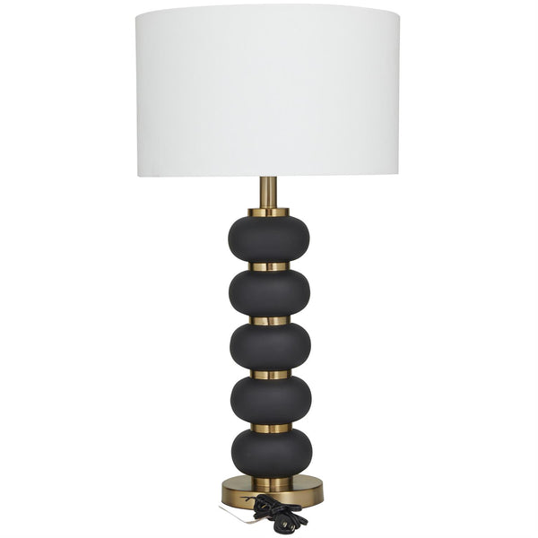 Black Metal Orbs Style Table Lamp