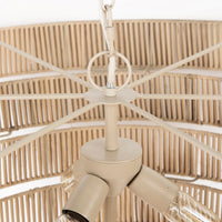 Marimba 40 L x 40 W x 24 H Natural Cane 6 Tier Chandelier