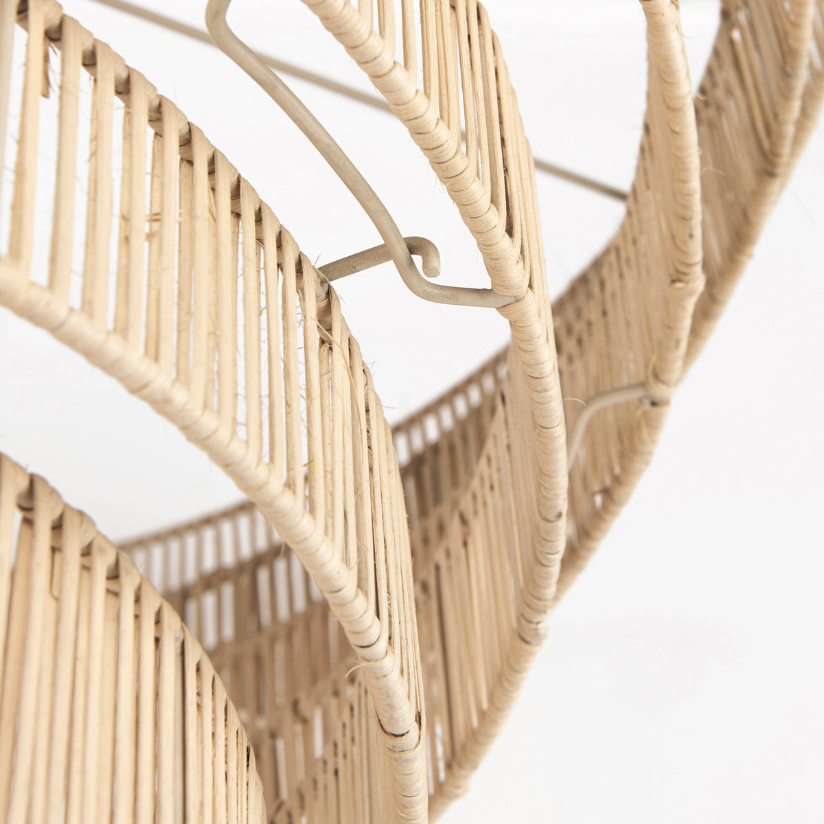 Marimba 40 L x 40 W x 24 H Natural Cane 6 Tier Chandelier