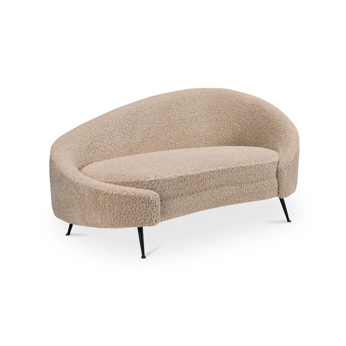 Abigail Chaise Light Brown Faux Shearling