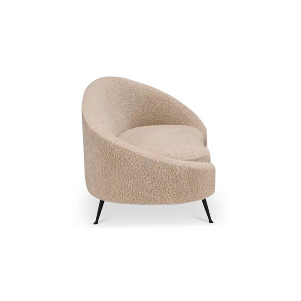 Abigail Chaise Light Brown Faux Shearling