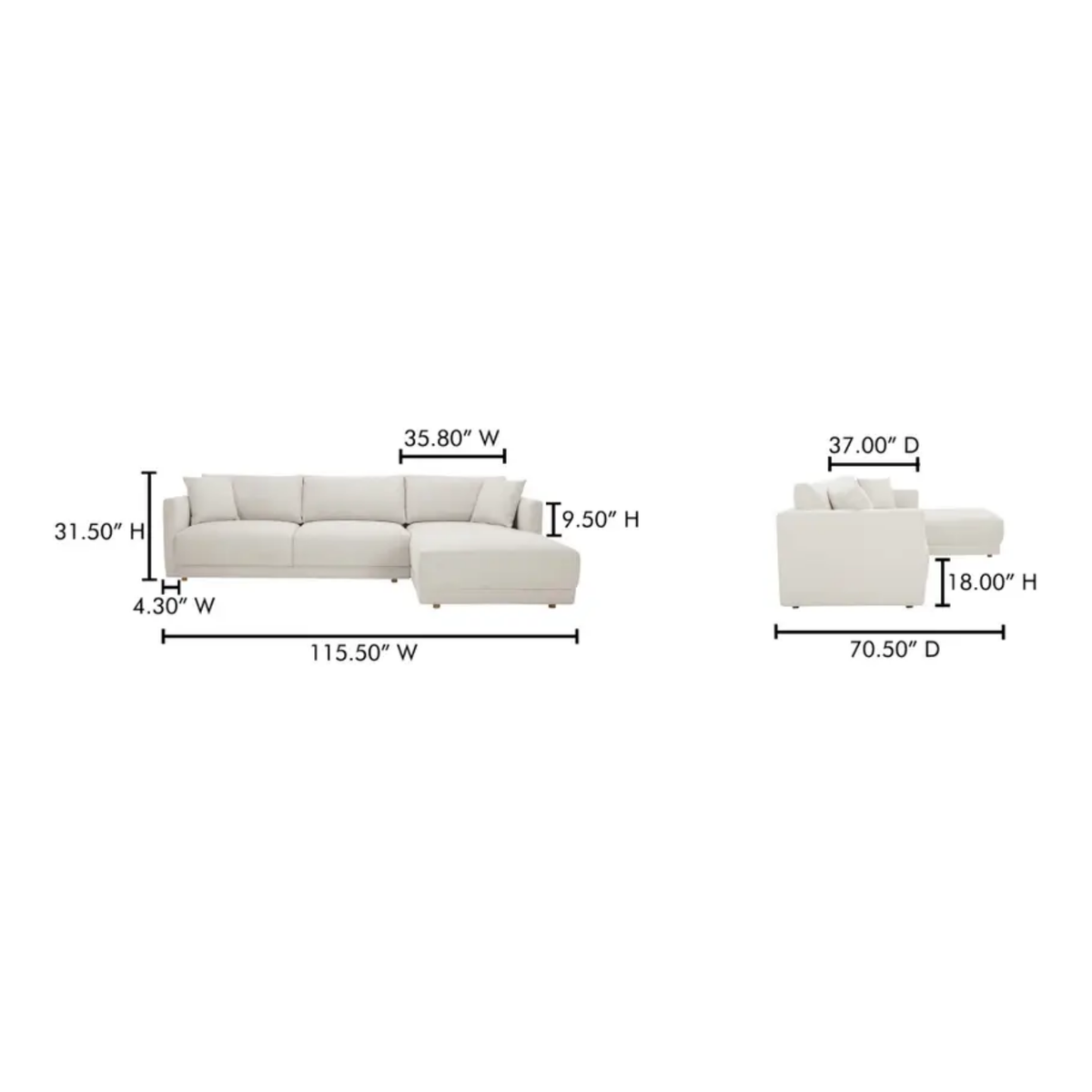 Bryn Sectional Right Heritage Cedar Green