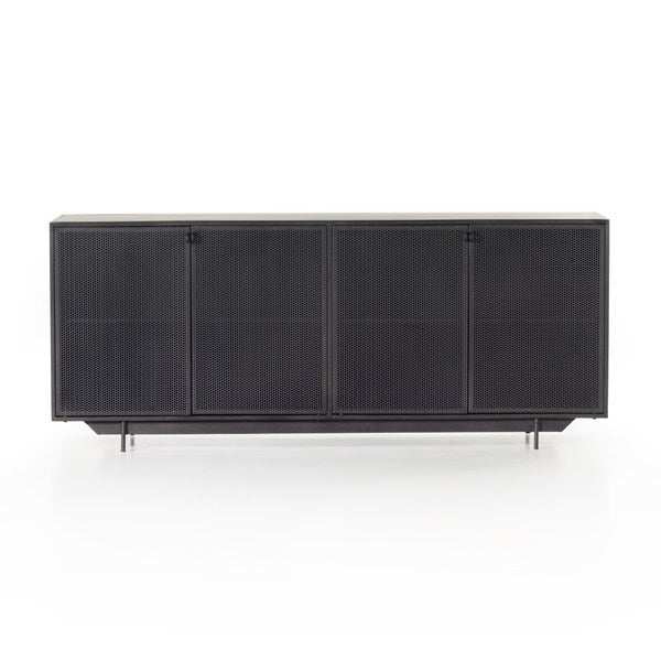 Hendrick Sideboard with perforated cabinetry and ring-style hardware.