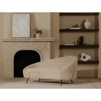 Abigail Chaise Light Brown Faux Shearling