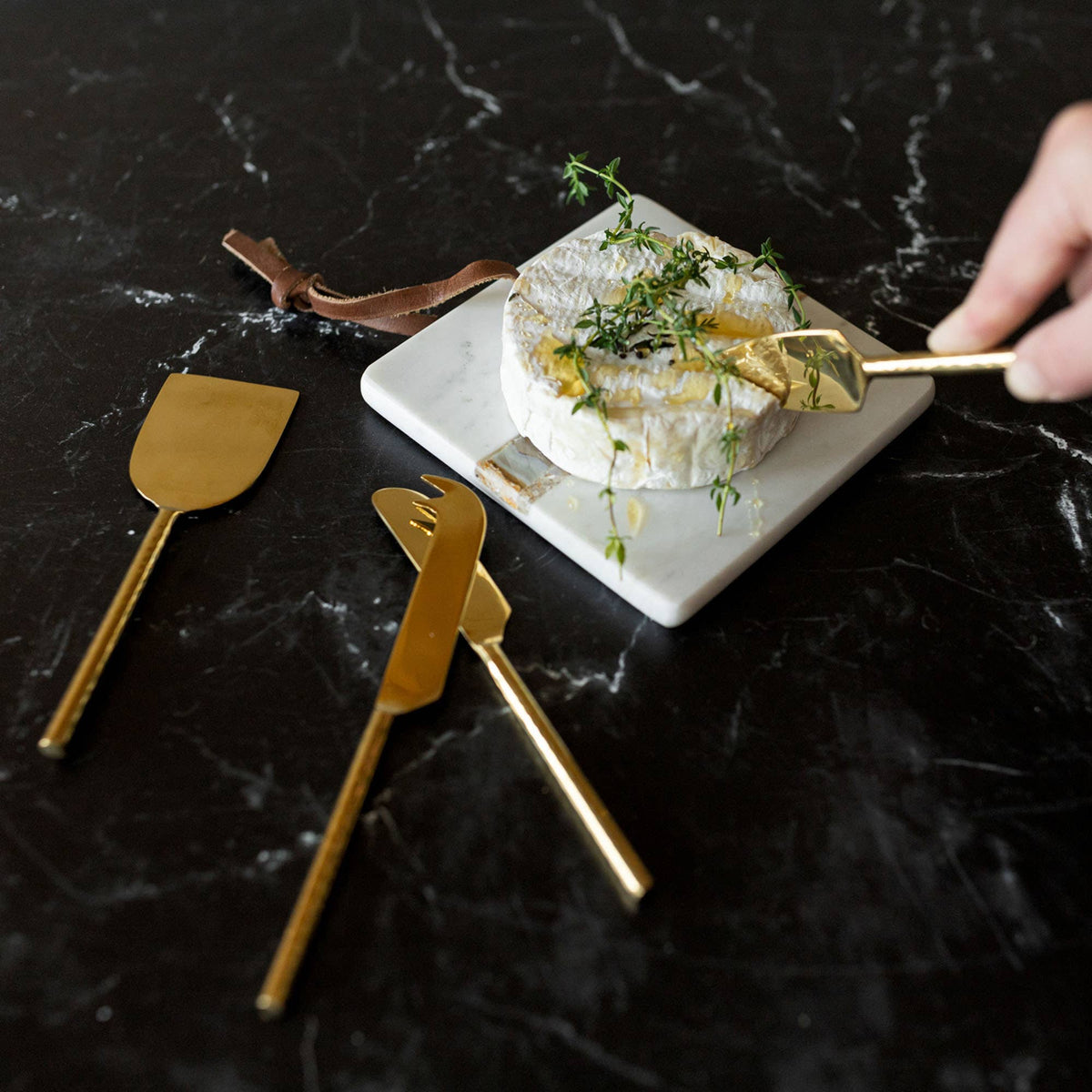 Soren Forged Cheese Knives Brass Set 4