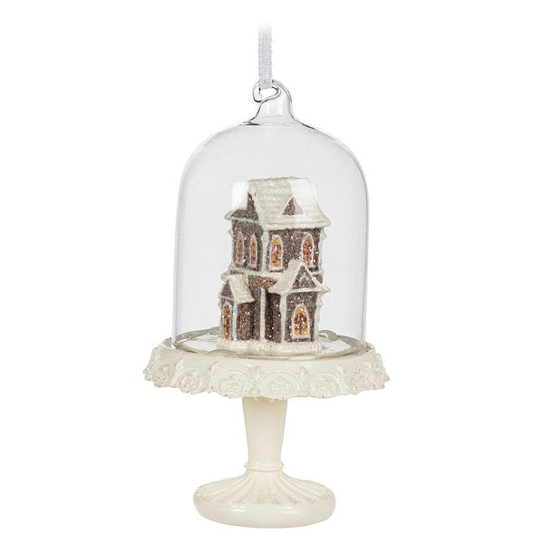 Gingerbread House Domes Ornament