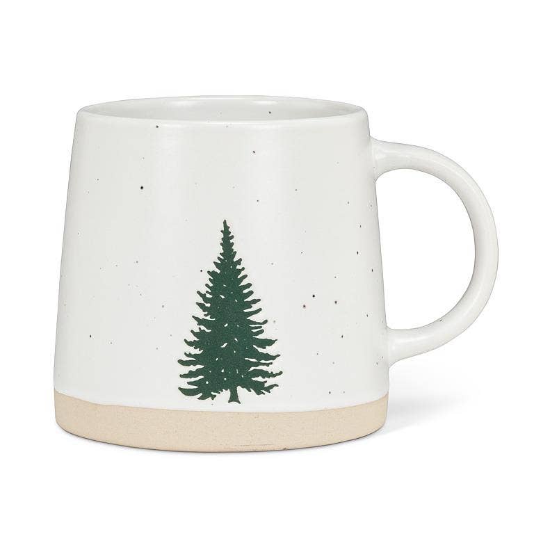 Wide Base Mug with Single Tree-3.5"H(14oz)